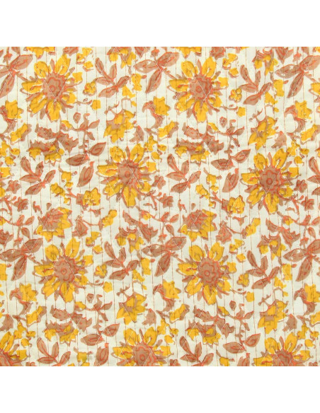 Indian quilted cotton fabric - Haora