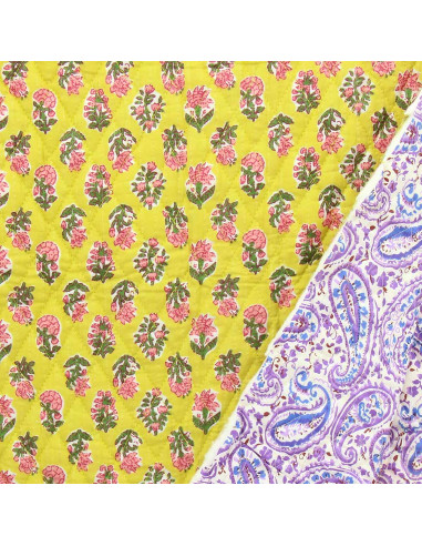Indian quilted cotton fabric - Indira