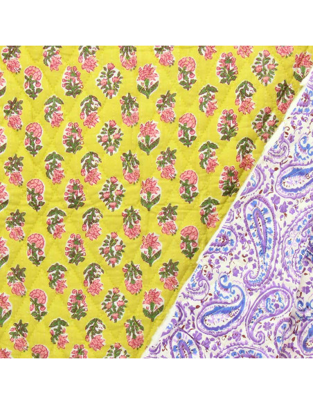 Indian quilted cotton fabric - Indira