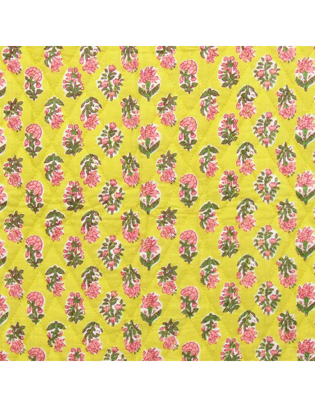 Indian quilted cotton fabric - Indira