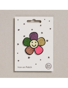 Iron-on patch - Happy flower