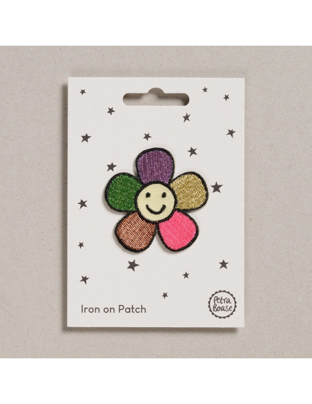 Iron-on patch - Happy flower
