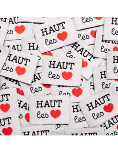 Set of 5 woven labels - Lift your spirits