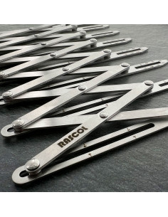 Premium metal buttonhole measuring rule Rascol