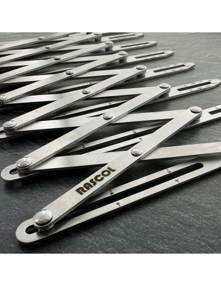 Premium metal buttonhole measuring rule Rascol
