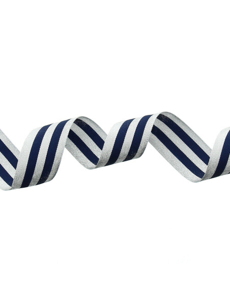 Metal stripe gallon - Navy blue and silver