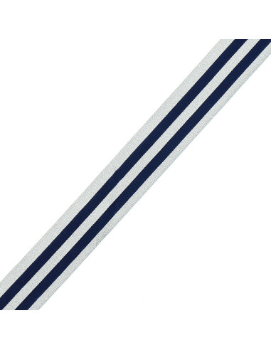 Metal stripe gallon - Navy blue and silver
