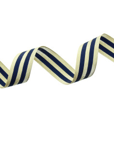 Metallic chevron stripes - Navy blue and gold