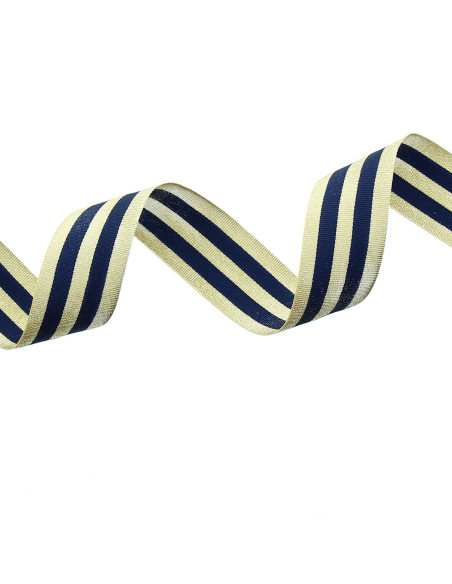 Metallic chevron stripes - Navy blue and gold