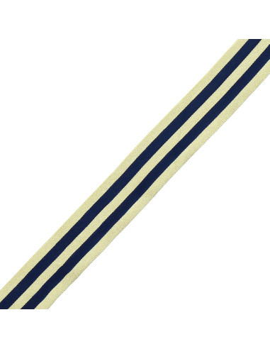Metallic chevron stripes - Navy blue and gold