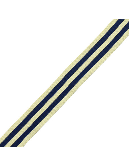 Metallic chevron stripes - Navy blue and gold
