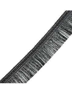 50 mm Lurex Fringe - Black