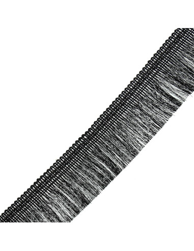 50 mm Lurex Fringe - Black