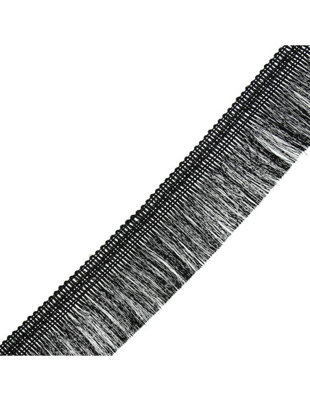 50 mm Lurex Fringe - Black