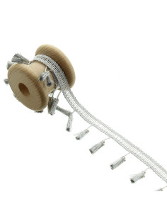 Lurex pompom trim - Silver