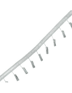 Lurex pompom trim - Silver 2