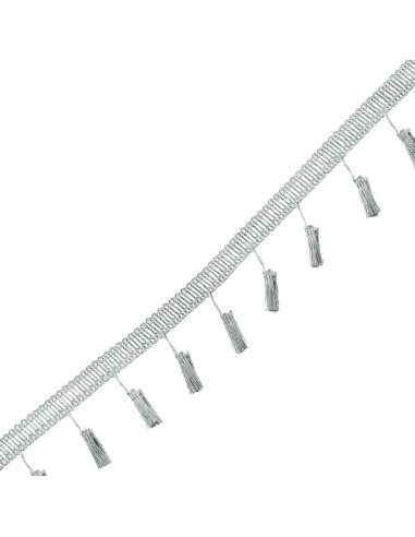 Lurex pompom trim - Silver