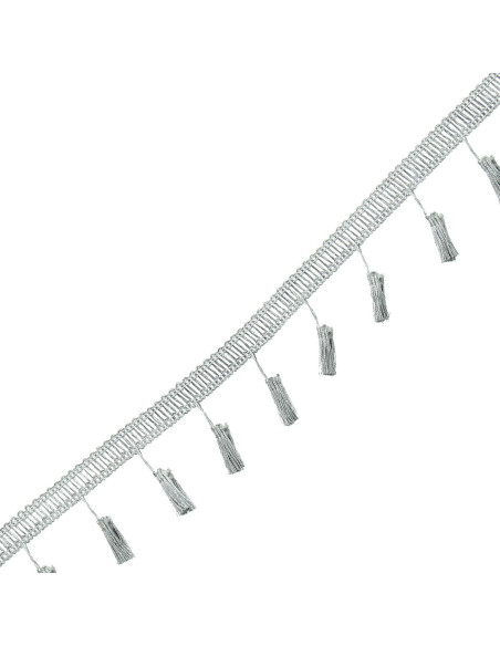 Lurex pompom trim - Silver