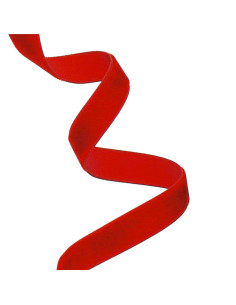 Velvet ribbon - Vermilion red