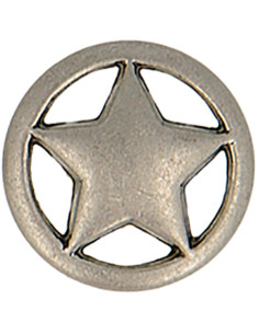 Metal star button - Steel