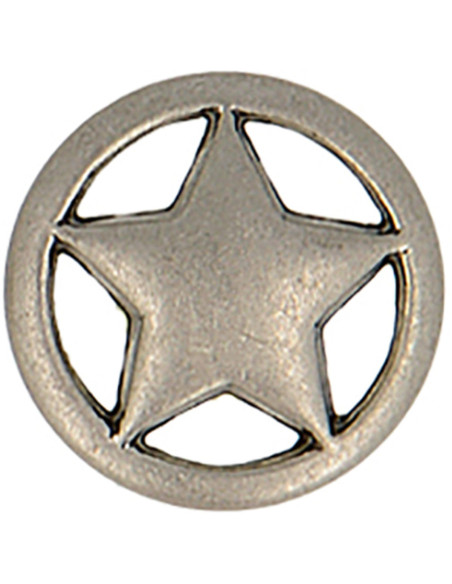 Metal star button - Steel
