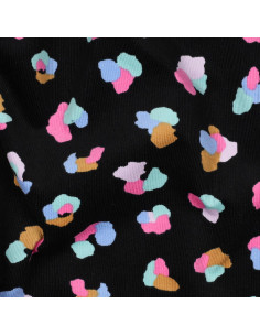 Fancy corduroy fabric - Thaïs black background