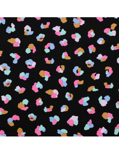 Fancy corduroy fabric - Thaïs black background