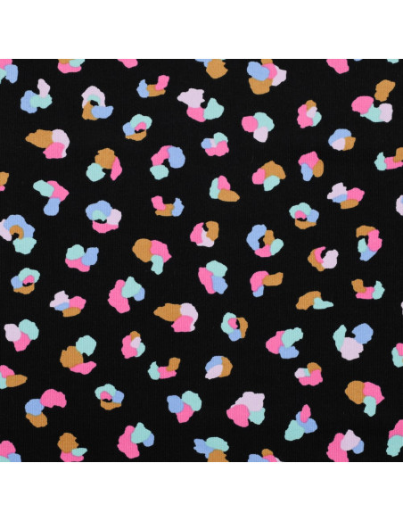 Fancy corduroy fabric - Thaïs black background