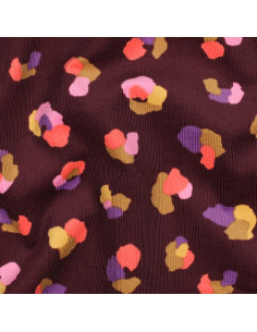 Fancy corduroy fabric - Thaïs burgundy background