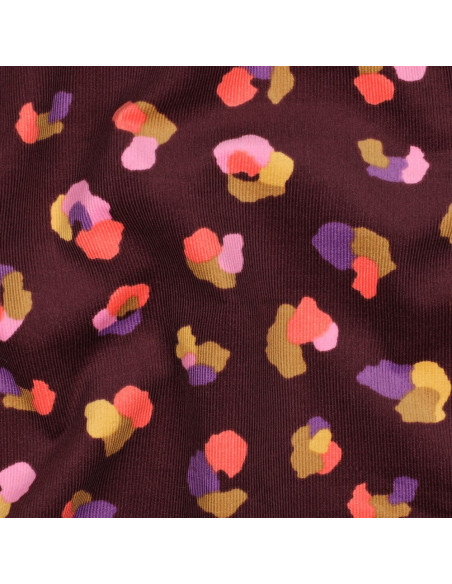 Fancy corduroy fabric - Thaïs burgundy background