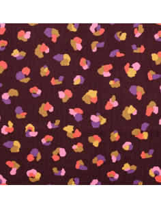 Fancy corduroy fabric - Thaïs burgundy background 2