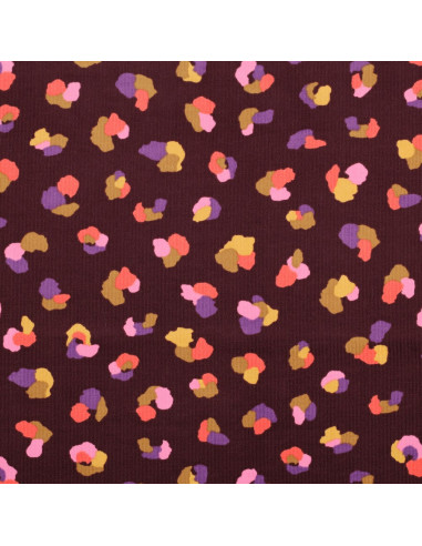 Fancy corduroy fabric - Thaïs burgundy background