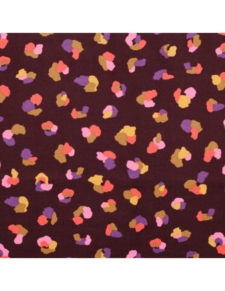 Fancy corduroy fabric - Thaïs burgundy background
