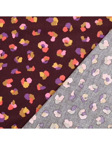 Fancy corduroy fabric - Thaïs burgundy background