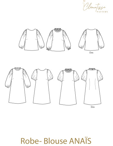 Anaïs Smock Dress Pattern - Clématisse Pattern