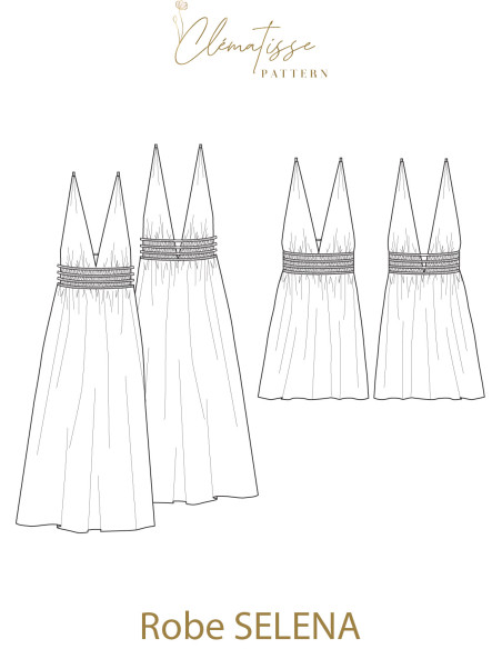 Patron de robe Selena - Clématisse Pattern