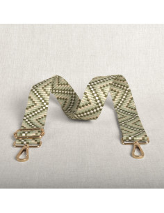 Zigzag bag strap with carabiners - Green
