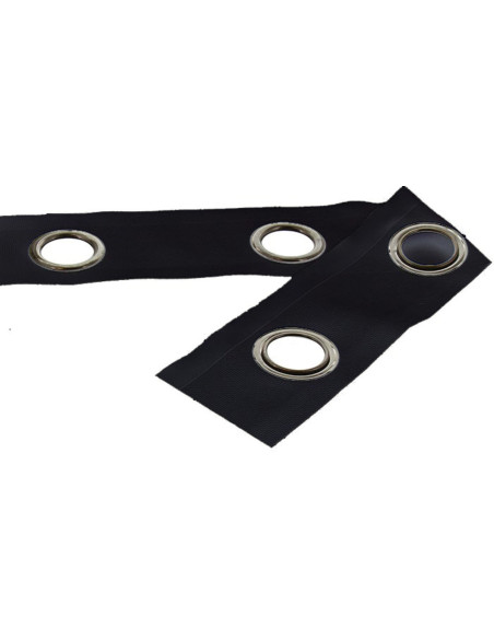 Gunmetal eyelet band - Black