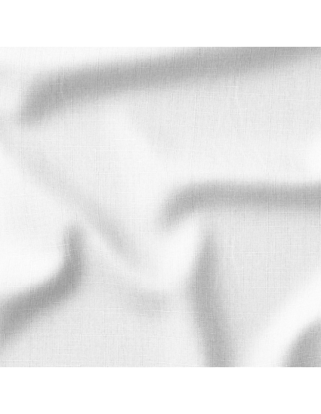 Washed linen fabric - White