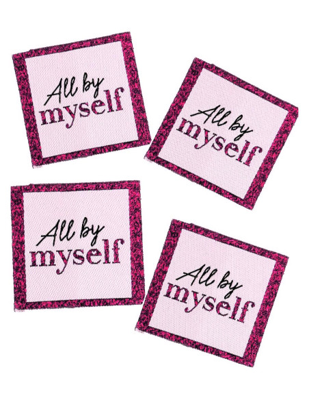 Set of 4 sew-on labels - All by myself