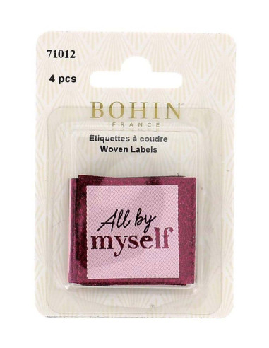 Set of 4 sew-on labels - All by myself