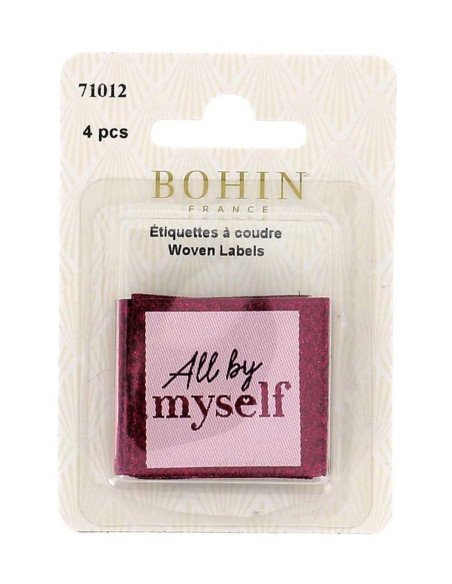 Set of 4 sew-on labels - All by myself