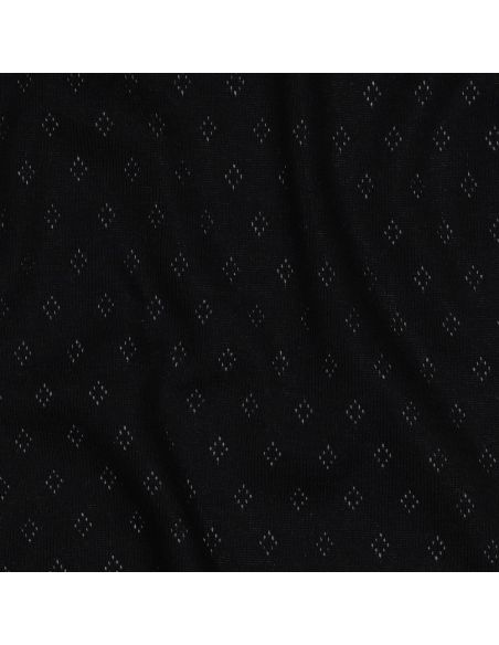 Pointelle knit jersey fabric - Black