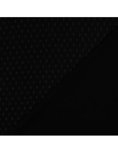 Pointelle knit jersey fabric - Black