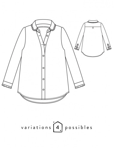 Bindweed Shirt Pattern - Atelier Scämmit