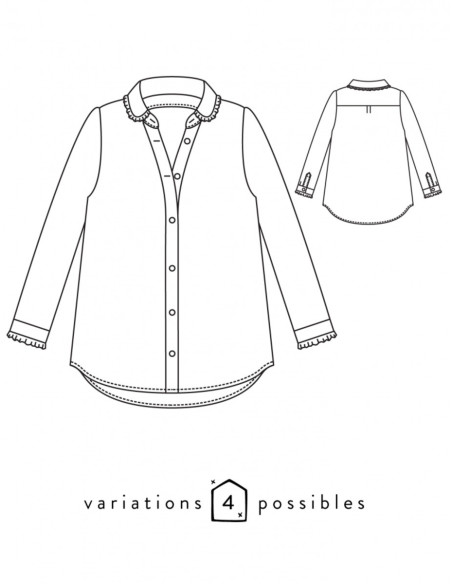 Bindweed Shirt Pattern - Atelier Scämmit