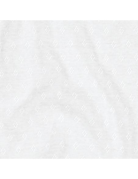 Pointelle knit jersey fabric - White