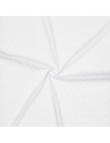 Pointelle knit jersey fabric - White