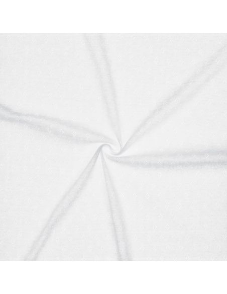 Pointelle knit jersey fabric - White