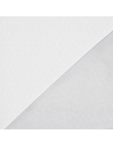 Pointelle knit jersey fabric - White